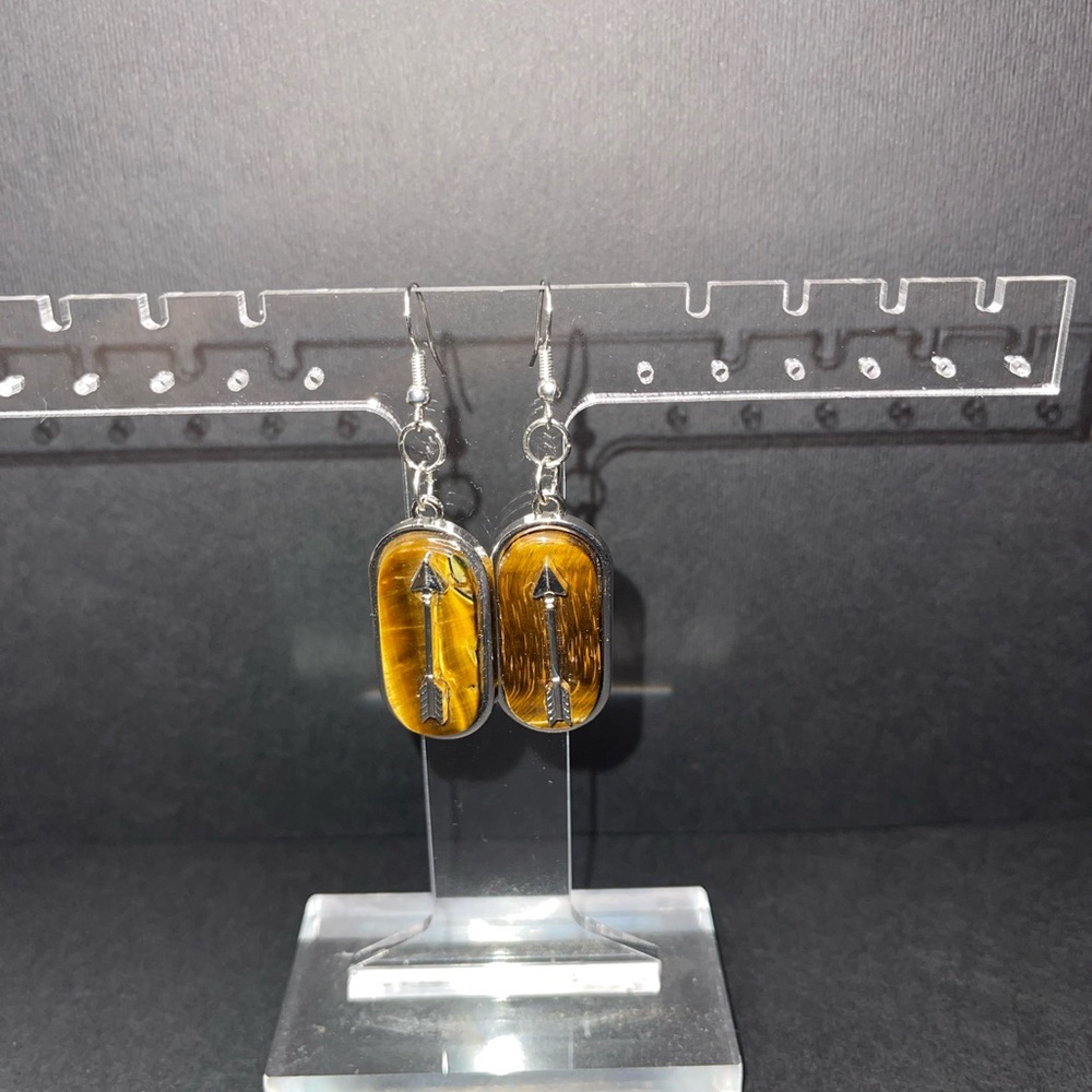 Elegant Gold and Silver Drop Earrings
